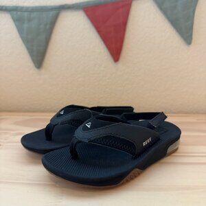 REEF Little Fanning Sandals - Black - 7/8 - Toddler